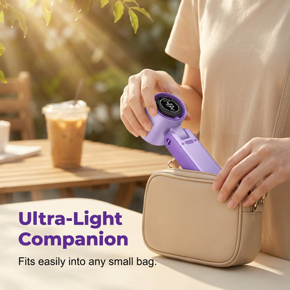 Portable Handheld Fan with LED Digital Display