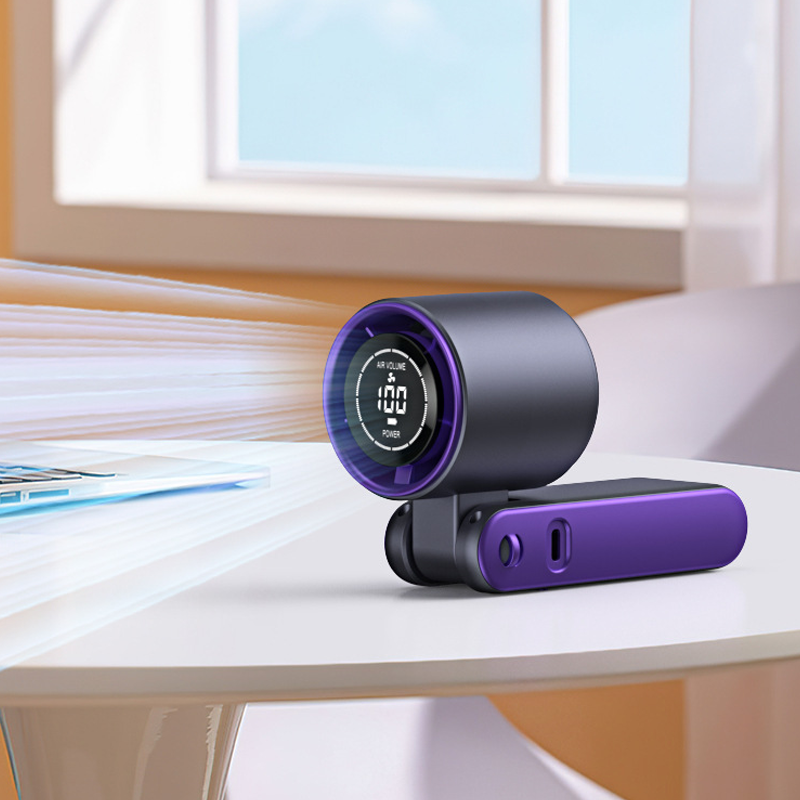 Portable Handheld Fan with LED Digital Display