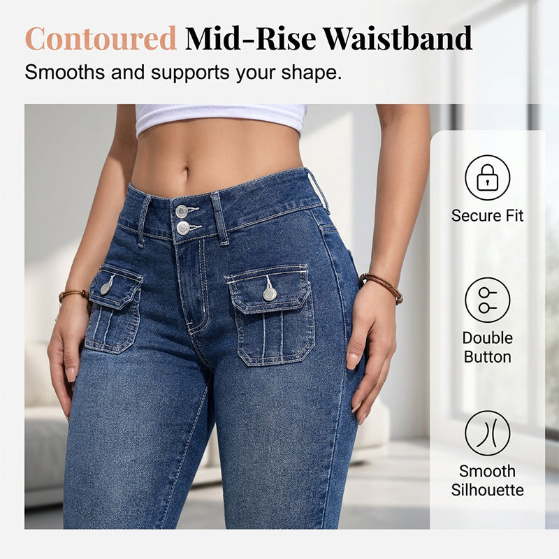 🔥Hot Sale Offers-Women's Slim Fit Stretch Denim Capri Pants