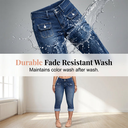 🔥Hot Sale Offers-Women's Slim Fit Stretch Denim Capri Pants