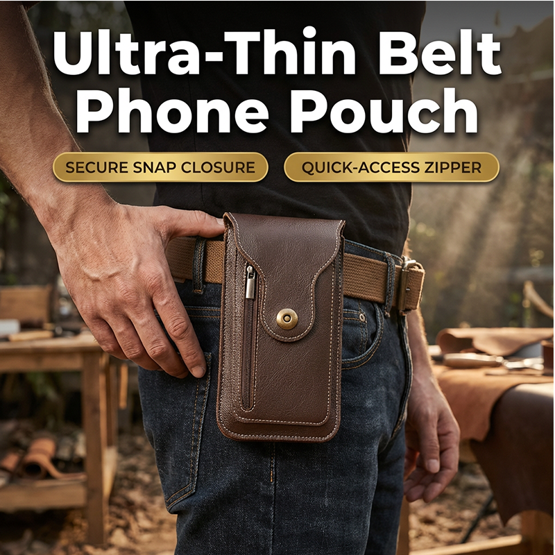 Men's Vertical Waist Bag Phone Pouch
