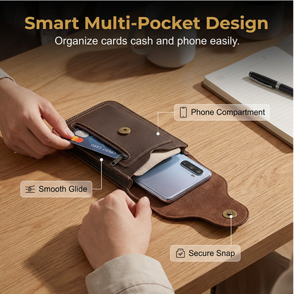 Men's Vertical Waist Bag Phone Pouch
