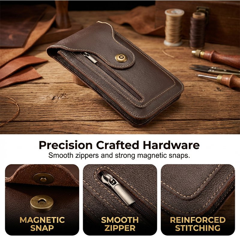 Men's Vertical Waist Bag Phone Pouch