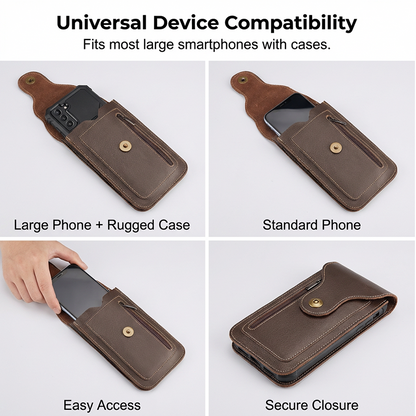 Men's Vertical Waist Bag Phone Pouch