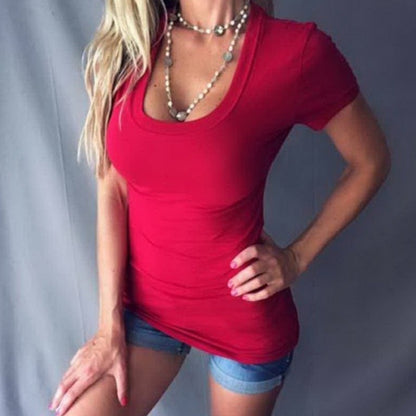 📢📢50% OFF !! ⏰Women's Summer Deep V Neck Slim Tops