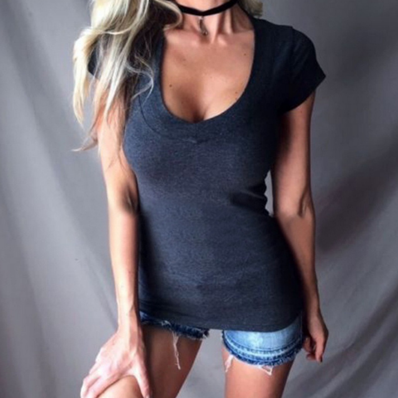 📢📢50% OFF !! ⏰Women's Summer Deep V Neck Slim Tops
