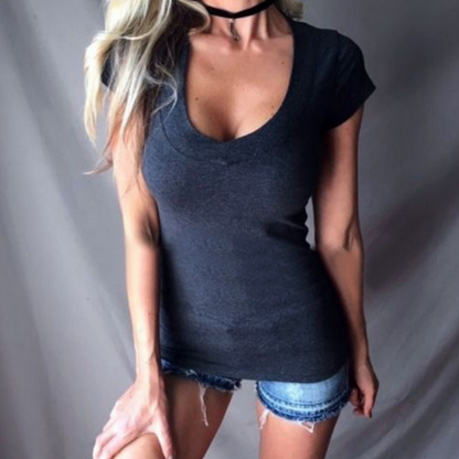 📢📢50% OFF !! ⏰Women's Summer Deep V Neck Slim Tops