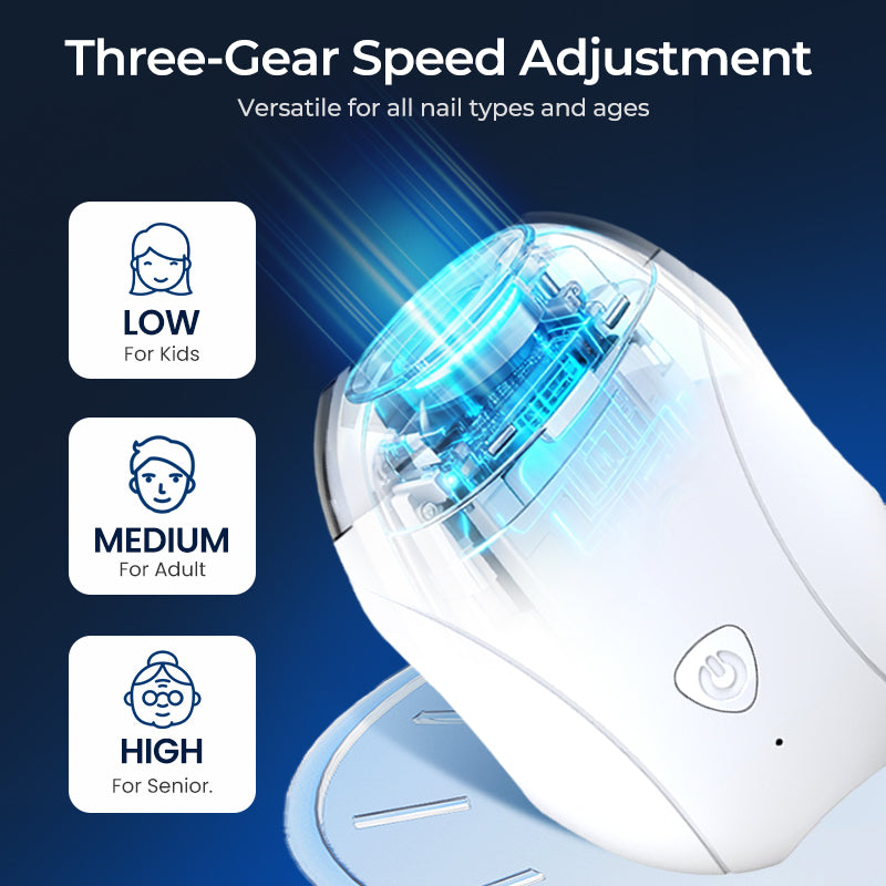 👶💅 360° rotary nail trimmer – LED light, quiet, safe for babies & adults!