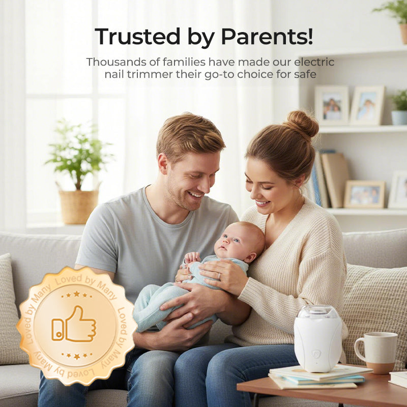 👶💅 360° rotary nail trimmer – LED light, quiet, safe for babies & adults!