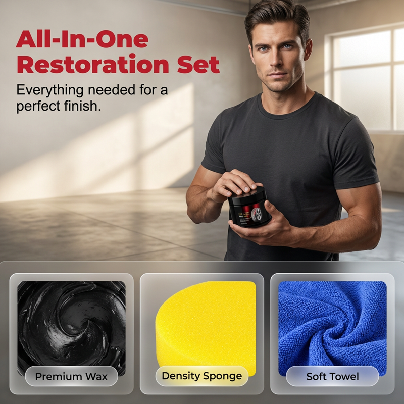 🚗Instant Tire Shine & Protector Wax Kit👍✨