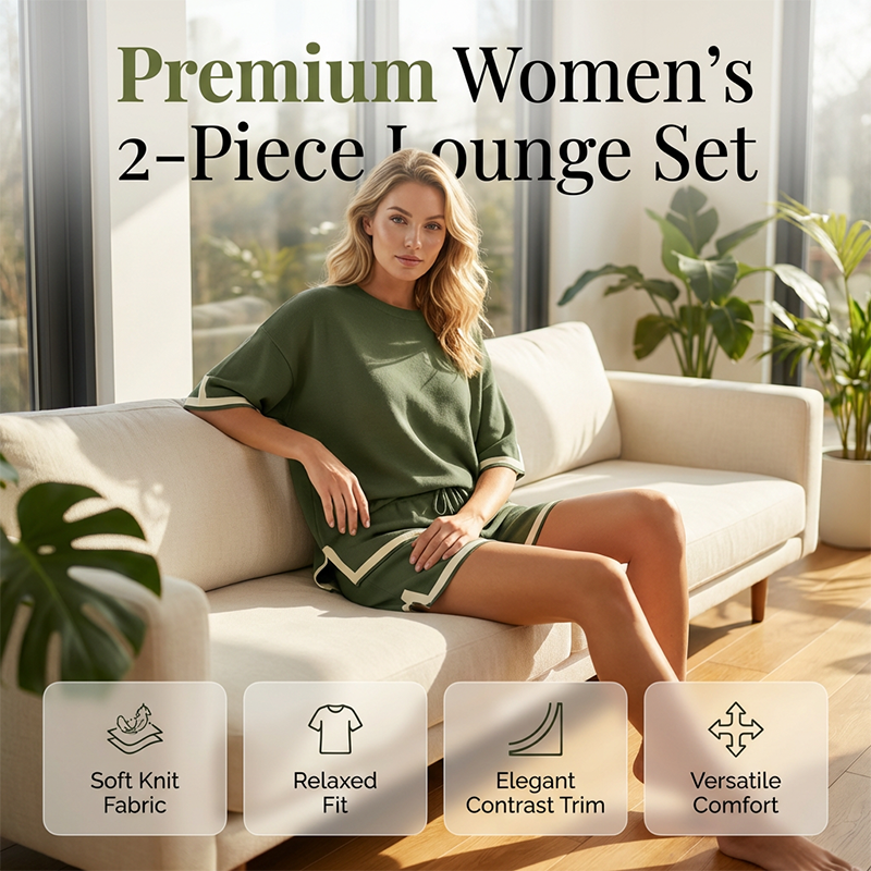 Women's 2-Piece Knit Lounge Set