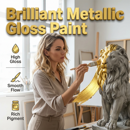 ⏰🔥LIMITED TIME 50% OFF! 🎨 Water-Based Metallic Gloss Paint – Smooth Finish, Rust-Resistant & Easy Application ✨🖌️