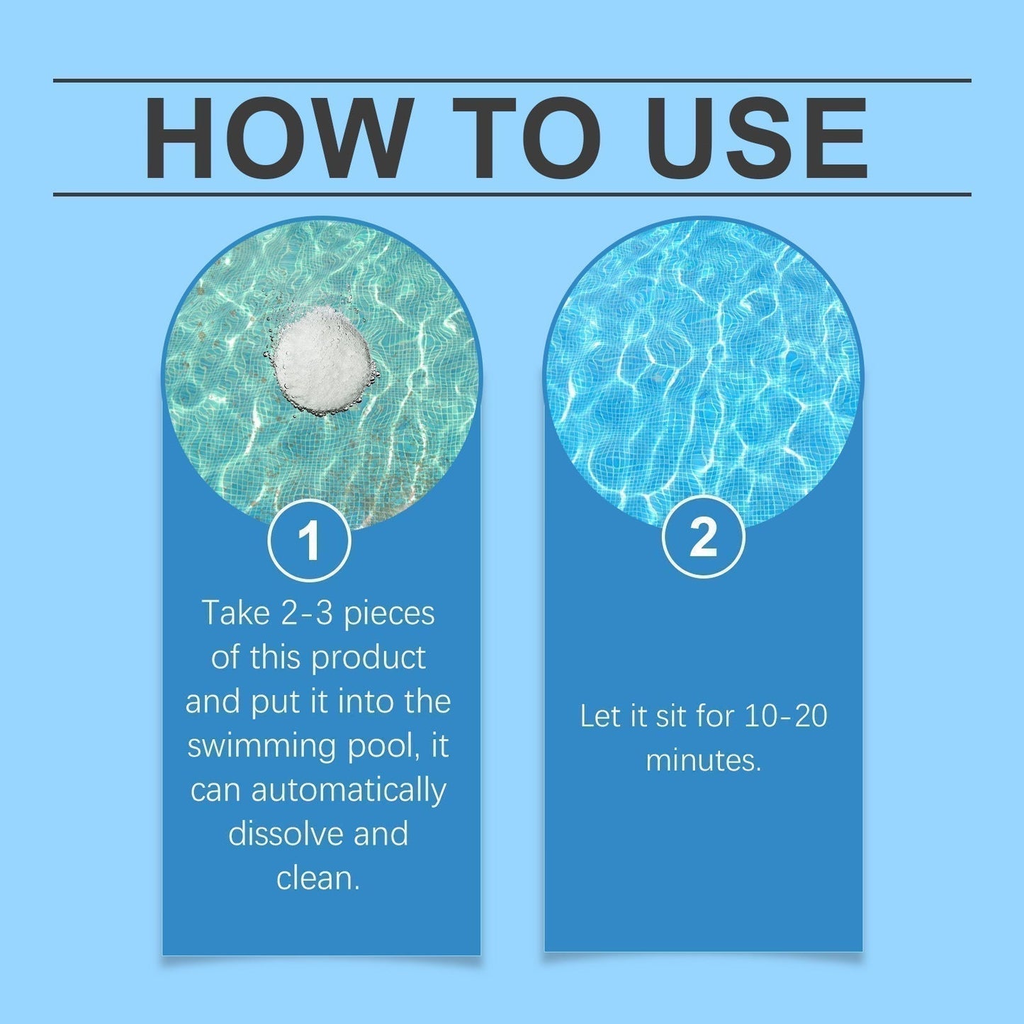 🏊‍♂️ Pool Cleaning Tablets for Crystal Clear Water – Drop, Dissolve, Dive In! 🌊✨