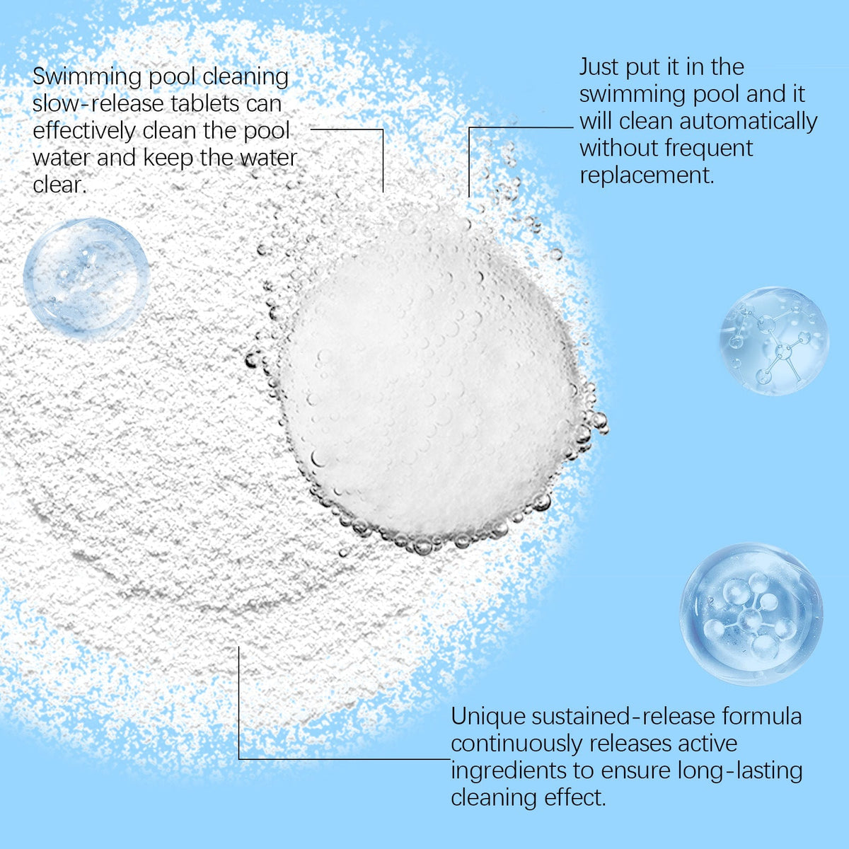 🏊‍♂️ Pool Cleaning Tablets for Crystal Clear Water – Drop, Dissolve, Dive In! 🌊✨