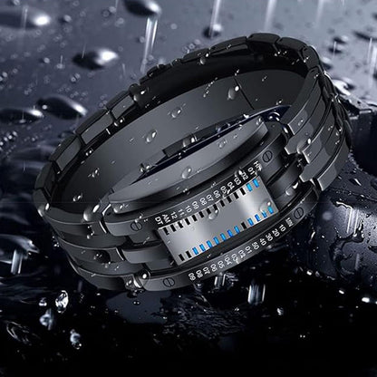 ⌚ LIMITED-TIME 50% OFF! ✨ Men's Binary LED Watch – Stainless Steel, Blue Light, Sporty, Water-Resistant, Modern ⚡