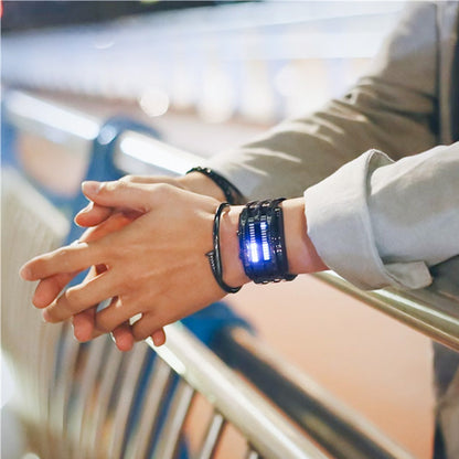 ⌚ LIMITED-TIME 50% OFF! ✨ Men's Binary LED Watch – Stainless Steel, Blue Light, Sporty, Water-Resistant, Modern ⚡