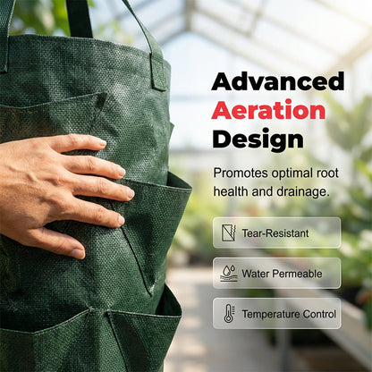💥✨Limited-time 50% Off Special Offer🌞Hanging Strawberry Planter Bag with Side Pockets