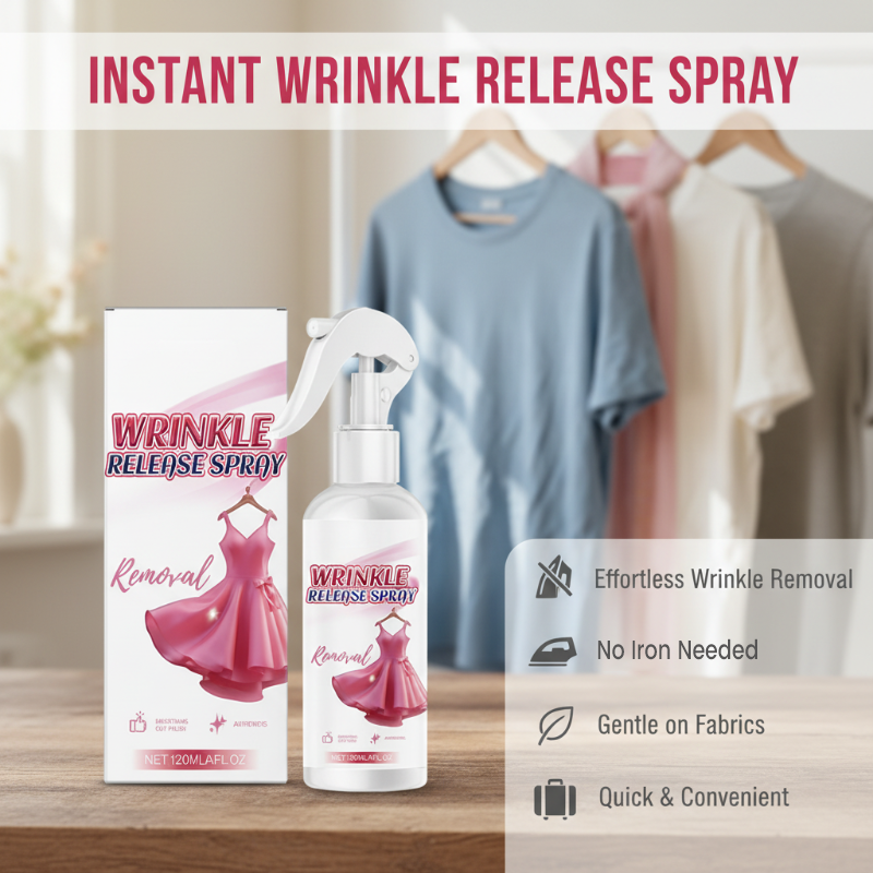 ⏰🔥LIMITED-TIME OFFER! ⚡ Instant Static Guard & Wrinkle Release Spray – Smooth, Fresh & Ready to Wear ✨
