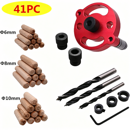 🔨 Self-Centering Dowel Jig Kit – Flawless Joints, Zero Guesswork! 🪚✨ Drill perfectly centered holes every time – the secret to pro‑grade woodworking. 🛠️💥