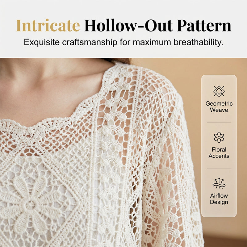 👚 50% OFF NOW! 🔥 Women's Vintage-Inspired Lace Cover-Up Blouse – 2026 New Style – Elegant, breathable & perfect for layering 🌸