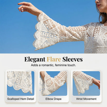 👚 50% OFF NOW! 🔥 Women's Vintage-Inspired Lace Cover-Up Blouse – 2026 New Style – Elegant, breathable & perfect for layering 🌸