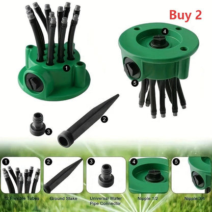 🥳2026 HOT SALE🥳💞50K+ SOLD!🌸🔄 Precision Irrigation Sprinkler – 360° multi‑directional, custom spray patterns. Gentle on delicate plants. Save water, grow better. 🌱✅
