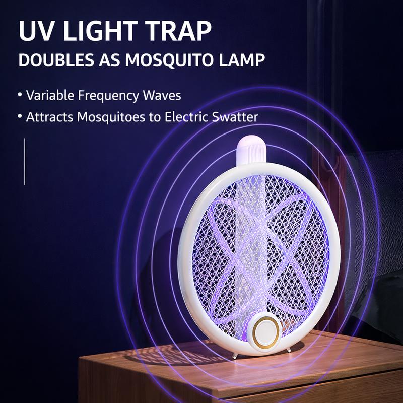 Foldable Electric Mosquito Swatter - Automatic Mosquito-Attracting