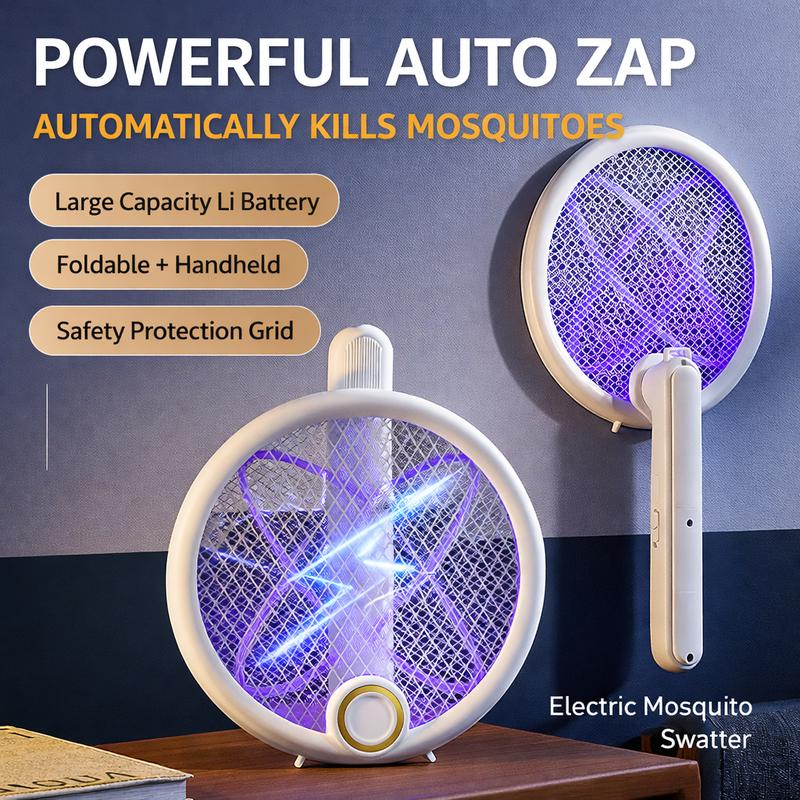 Foldable Electric Mosquito Swatter - Automatic Mosquito-Attracting