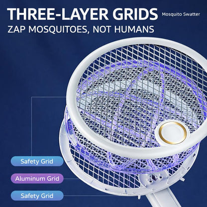 Foldable Electric Mosquito Swatter - Automatic Mosquito-Attracting