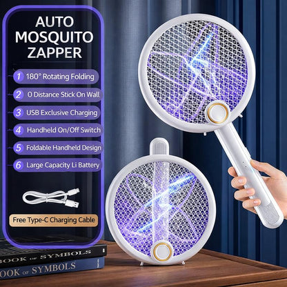 Foldable Electric Mosquito Swatter - Automatic Mosquito-Attracting