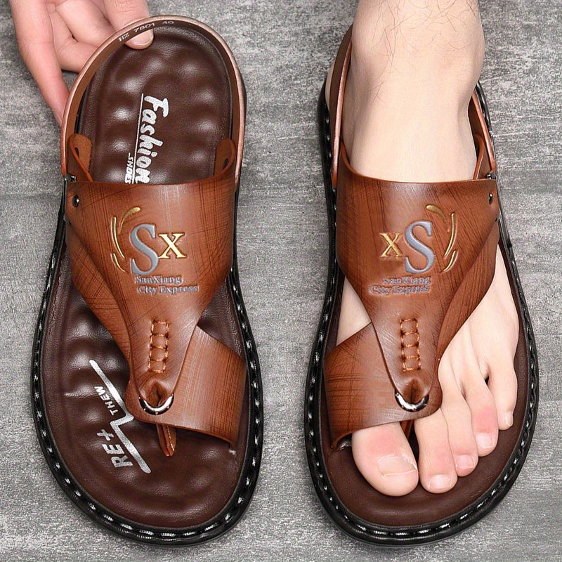 👣 LIMITED TIME 50% OFF! 🌿 Breathable Soft Leather Outdoor Sandals for Men (Plus Sizes) – Supportive, Non-Slip, Slip-On 🌲
