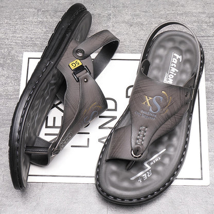 👣 LIMITED TIME 50% OFF! 🌿 Breathable Soft Leather Outdoor Sandals for Men (Plus Sizes) – Supportive, Non-Slip, Slip-On 🌲