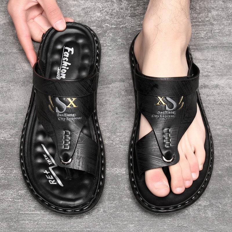 👣 LIMITED TIME 50% OFF! 🌿 Breathable Soft Leather Outdoor Sandals for Men (Plus Sizes) – Supportive, Non-Slip, Slip-On 🌲