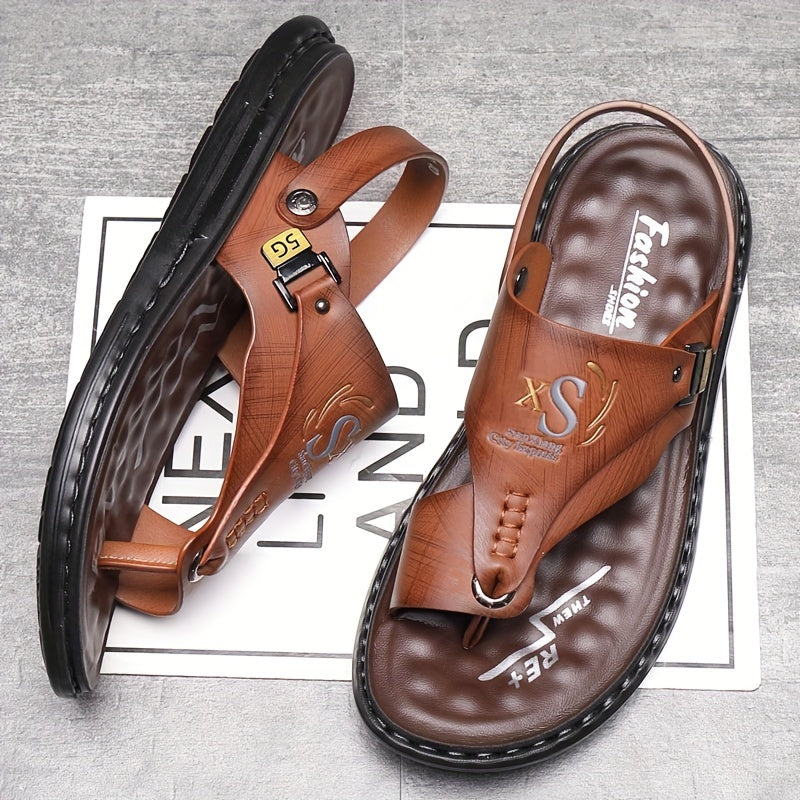 👣 LIMITED TIME 50% OFF! 🌿 Breathable Soft Leather Outdoor Sandals for Men (Plus Sizes) – Supportive, Non-Slip, Slip-On 🌲