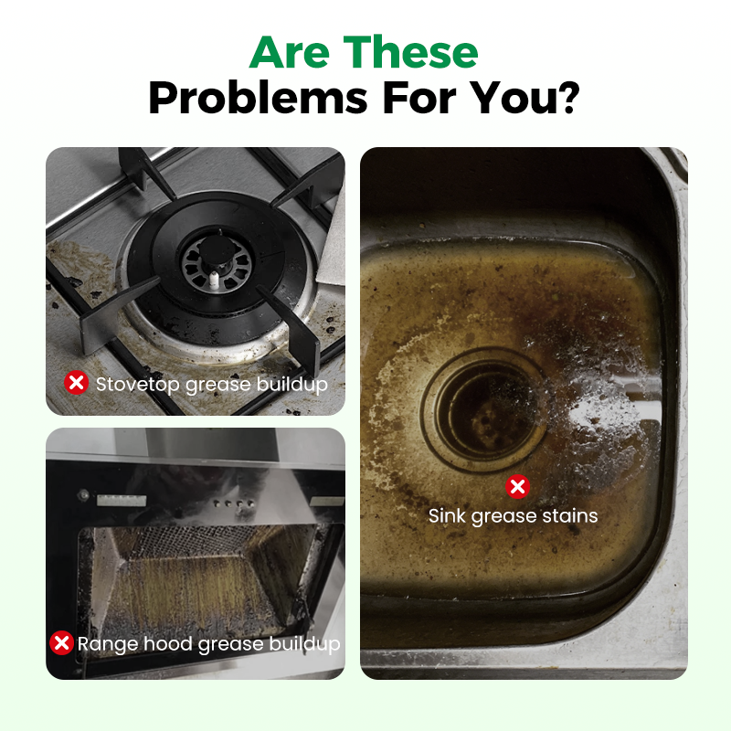 🧼New Multi-purpose High-efficiency Cleaner,kitchen degreaser with Nozzle,grease cleaner for Kitchen, Oven, Stove, Range Hood, etc. Cleaning