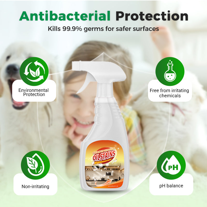 🧼New Multi-purpose High-efficiency Cleaner,kitchen degreaser with Nozzle,grease cleaner for Kitchen, Oven, Stove, Range Hood, etc. Cleaning