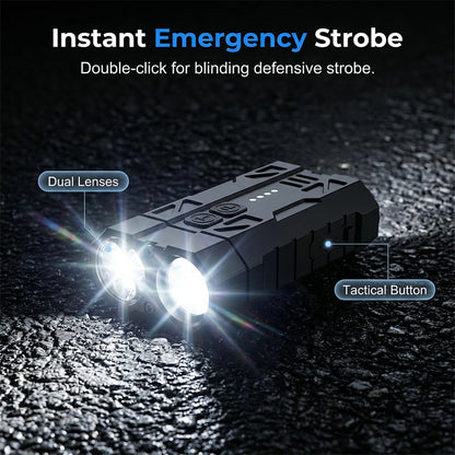 Dual-Source EDC Flashlight with Magnetic Base