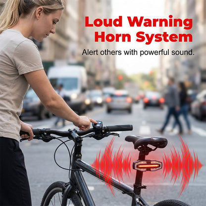 Bicycle Rear Light with Horn Alert