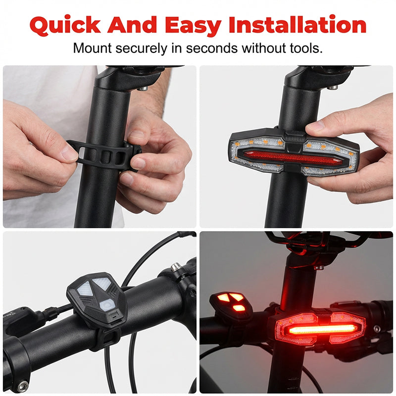 Bicycle Rear Light with Horn Alert
