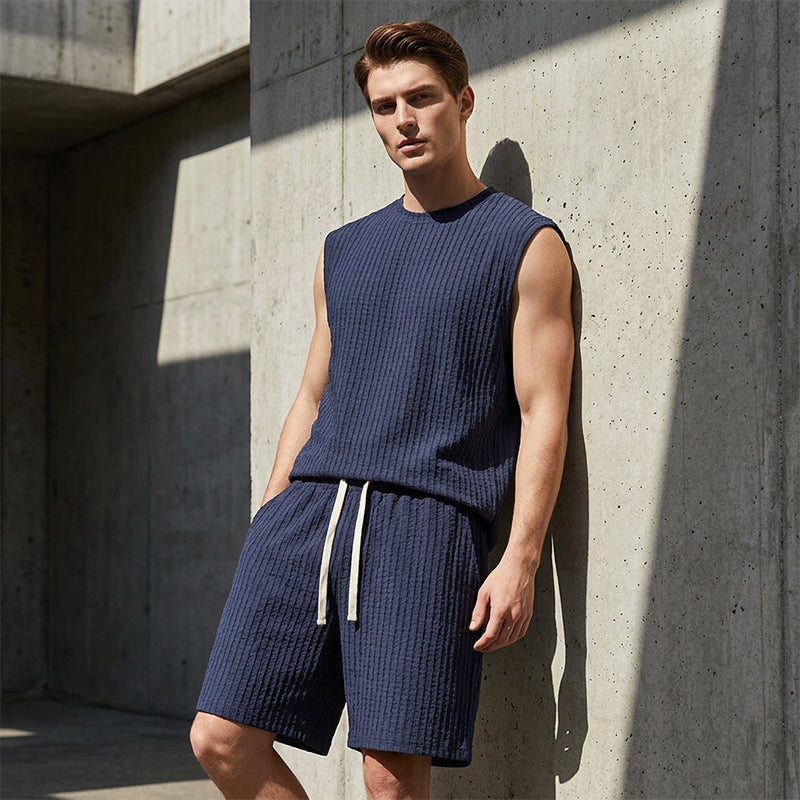 🔥Limited-time offer-Men's Casual Sportswear Tank Top & Shorts Set