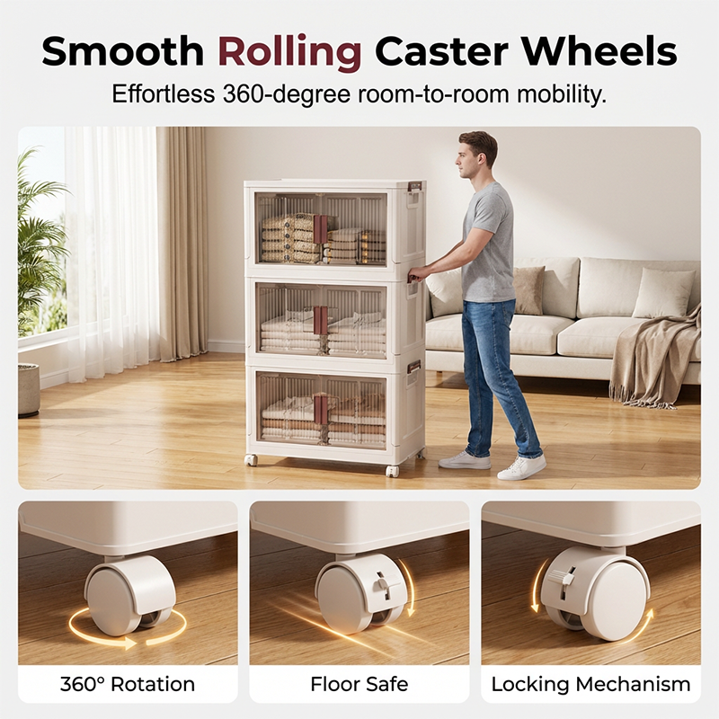 Large Capacity Collapsible Storage Bin with Lid