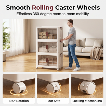 Large Capacity Collapsible Storage Bin with Lid