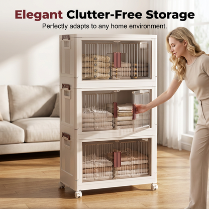 Large Capacity Collapsible Storage Bin with Lid