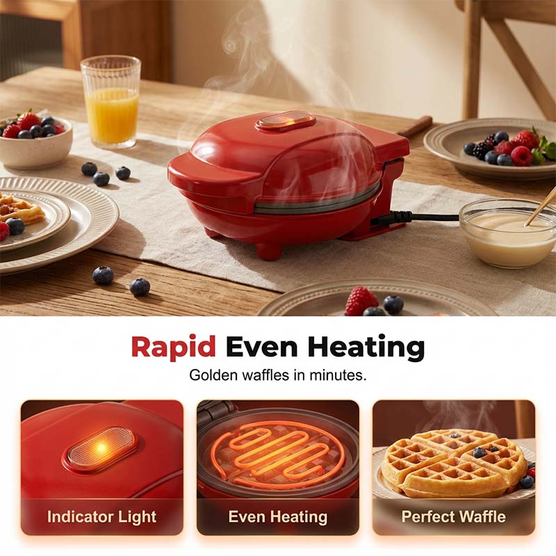 🍯 Morning Happiness-Mini Electric Waffle Maker🍽️ Start Your Day With Perfect Waffles🧇