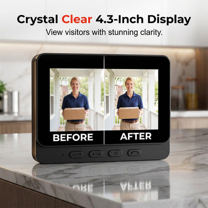 🏠⚡ LIMITED TIME 50% OFF! Smart Video Doorbell with 4.3" Display – Real-Time Monitoring & Two-Way Talk 🏡💖