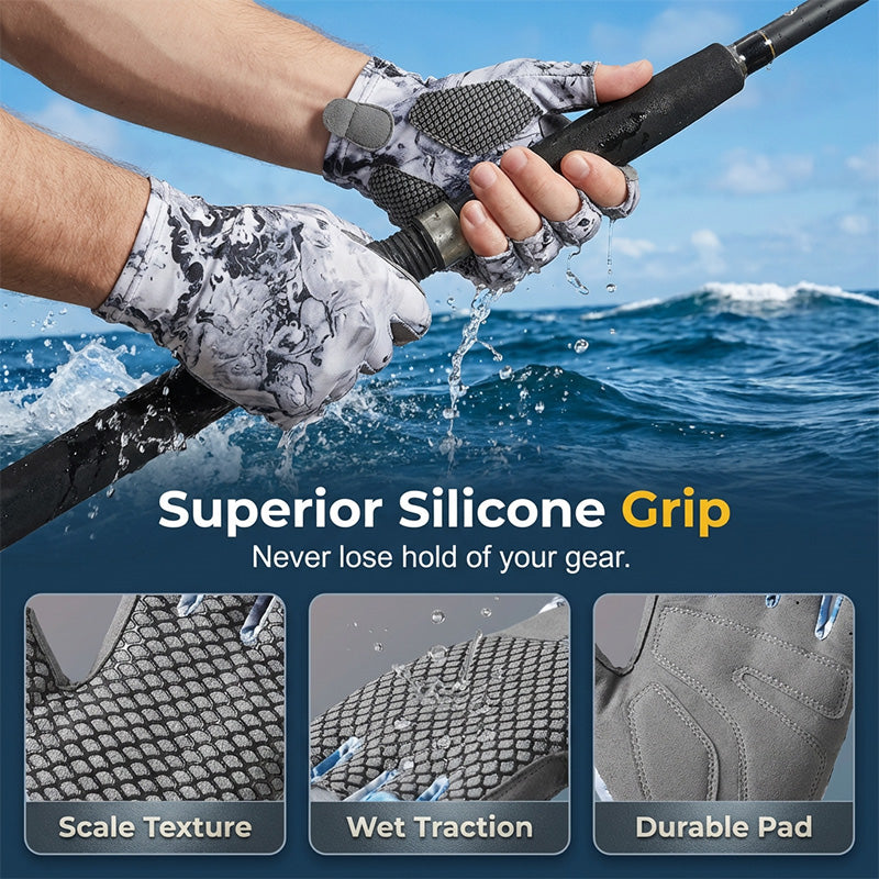 ⏳Limited-time 50% off⏰Breathable Anti-Slip Fingerless Fishing Gloves