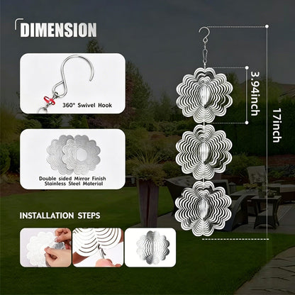 Limited Time Offer ⏰✨3D Reflective Wind Spinner Bird Repellent