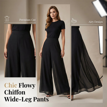 🌟New arrivals on sale-Women's Flowy Chiffon Wide-Leg Pants