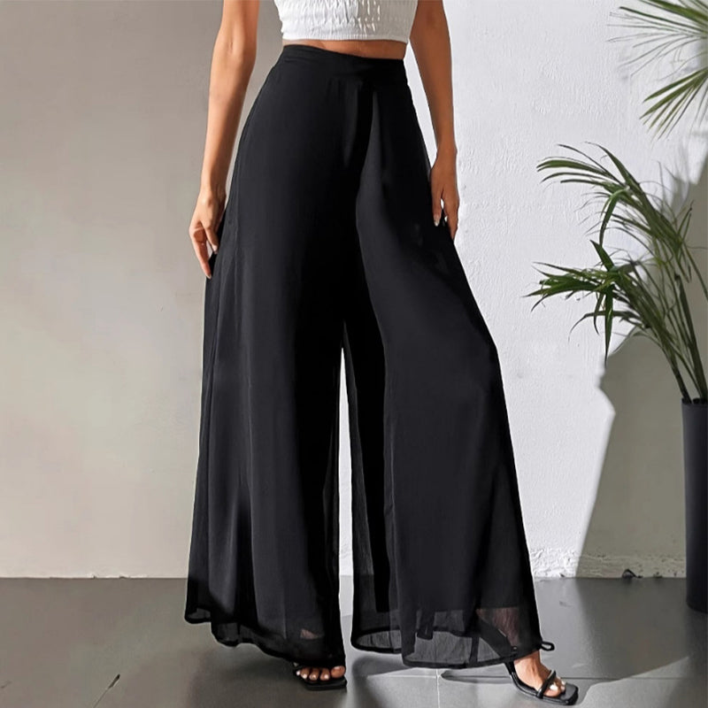 🌟New arrivals on sale-Women's Flowy Chiffon Wide-Leg Pants
