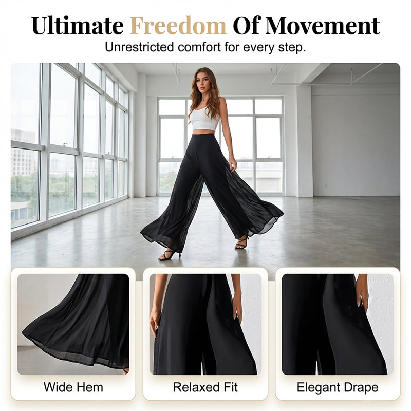🌟New arrivals on sale-Women's Flowy Chiffon Wide-Leg Pants
